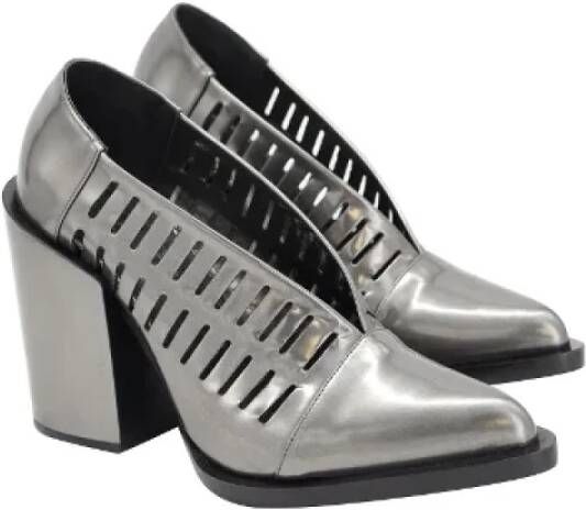 Jil Sander Pre-owned Leather heels Gray Dames