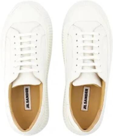 Jil Sander Pre-owned Leather sneakers Beige Heren