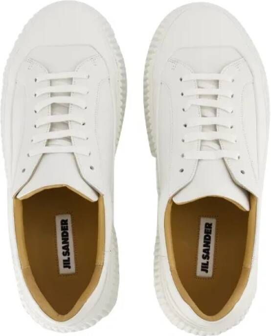 Jil Sander Pre-owned Leather sneakers White Dames