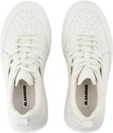 Jil Sander Pre-owned Leather sneakers White Heren