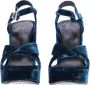 Jil Sander Pre-owned Velvet heels Blue Dames - Thumbnail 2