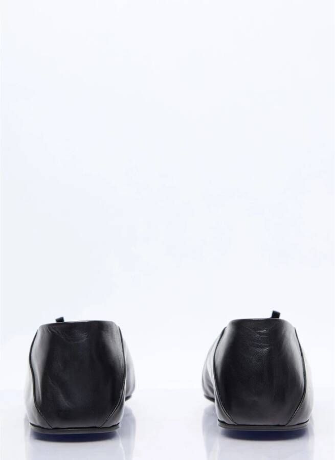 Jil Sander Puntige Leren Ballerina Flats Black Dames