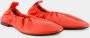 Jil Sander Rode Leren Ballerina's Instap Ronde Neus Red Dames - Thumbnail 2