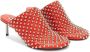 Jil Sander Rode Leren Stud Slip-On Schoenen Red Dames - Thumbnail 5