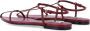 Jil Sander Rode platte kooi sandalen Red Dames - Thumbnail 3