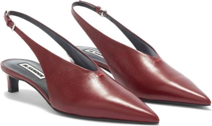 Jil Sander Rode Slingback Schoenen Red Dames