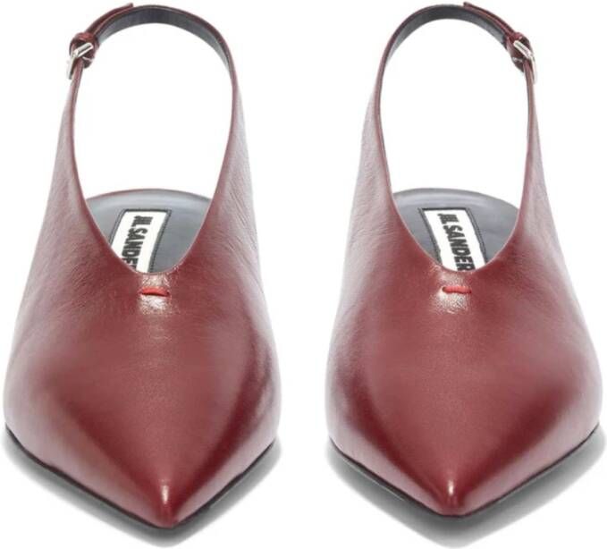 Jil Sander Rode Slingback Schoenen Red Dames