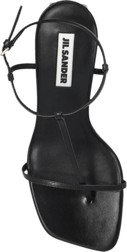 Jil Sander Sandalen met metalen hak Black Dames