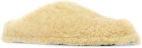 Jil Sander Shearling Pantoffels Yellow Dames