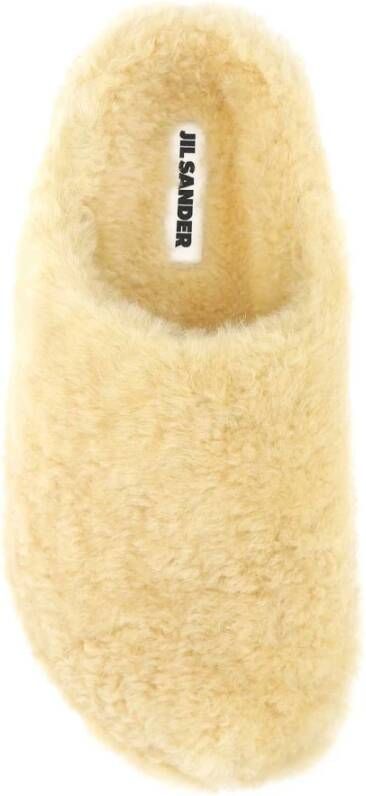 Jil Sander Shearling Pantoffels Yellow Dames