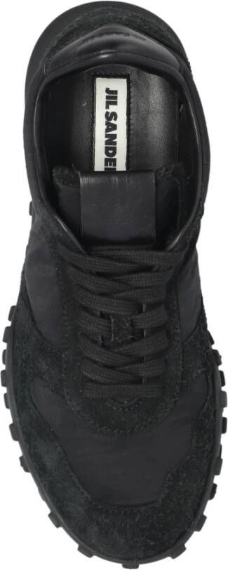 Jil Sander Sneakers met logo Black Dames