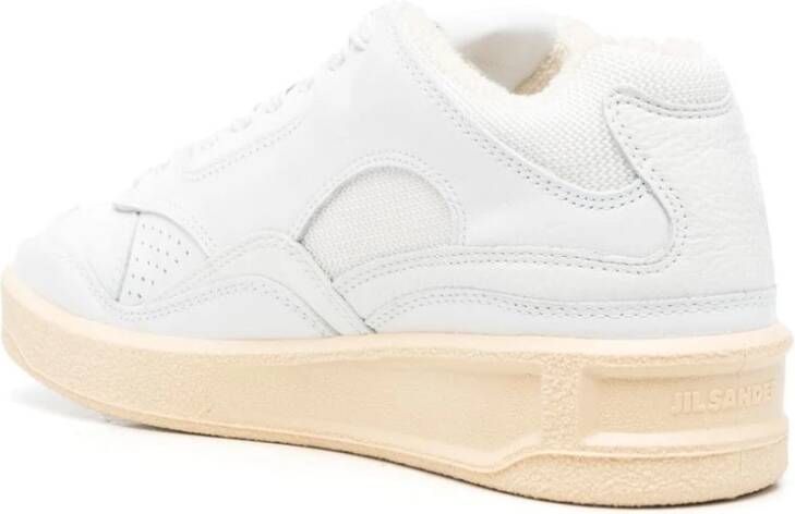 Jil Sander Debossed-Logo Low-Top Sneakers Wit Dames