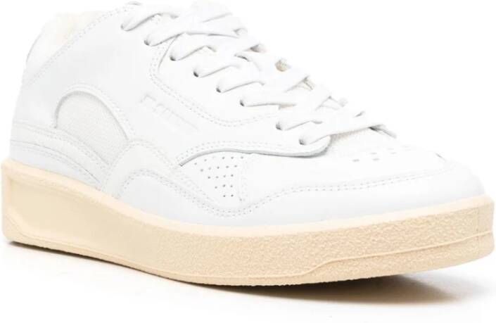 Jil Sander Debossed-Logo Low-Top Sneakers Wit Dames