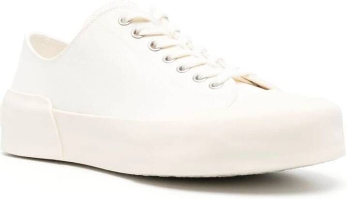 Jil Sander Modieuze Katoenen Sneakers voor Vrouwen Wit Dames