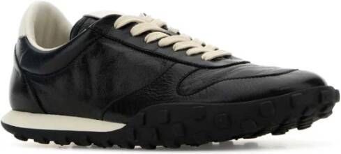 Jil Sander Stijlvolle zwarte leren sneakers Black Heren