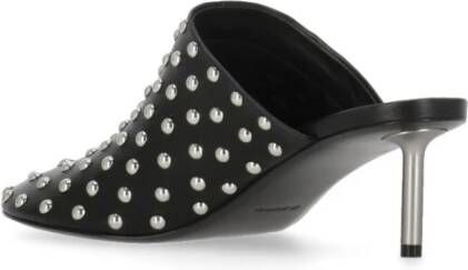 Jil Sander Studded Zwarte Leren Sandalen Black Dames