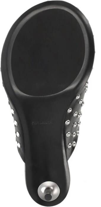 Jil Sander Studded Zwarte Leren Sandalen Black Dames