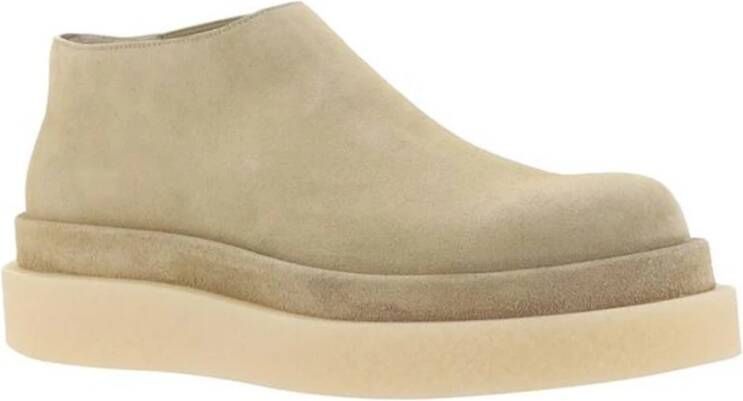 Jil Sander Suède instaploafers met platte zool Beige Heren