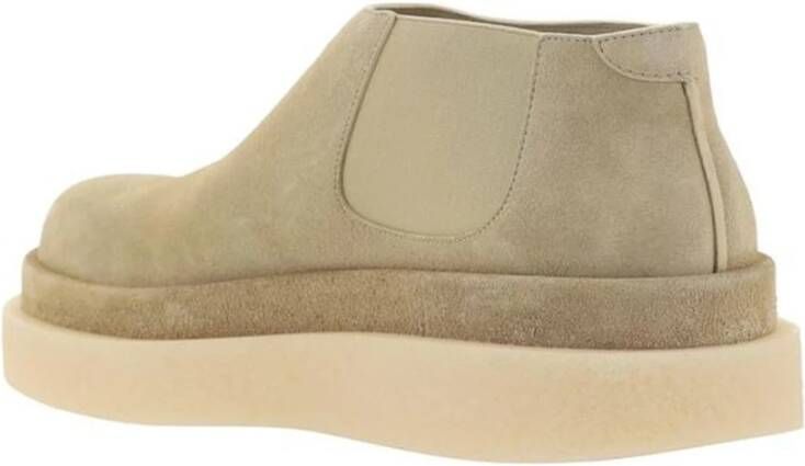 Jil Sander Suède instaploafers met platte zool Beige Heren