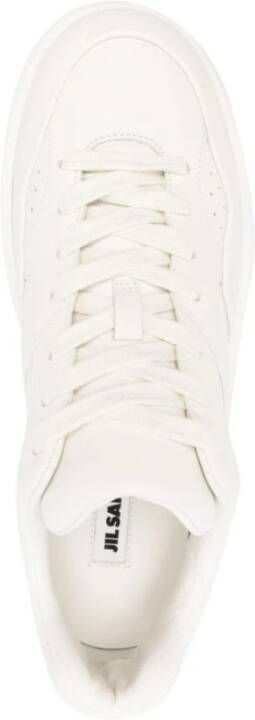 Jil Sander Witte Sneakers met Paneeldesign White Heren