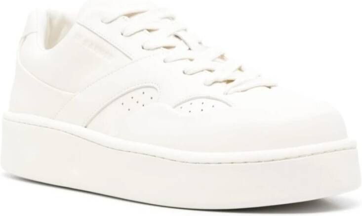 Jil Sander Witte Sneakers met Paneeldesign White Heren