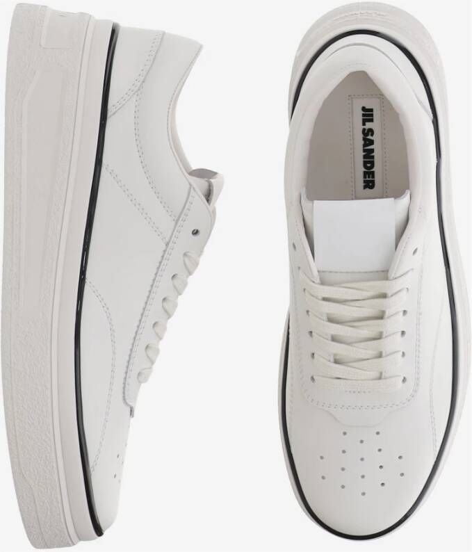 Jil Sander Witte Sneakers voor een stijlvolle look White Dames