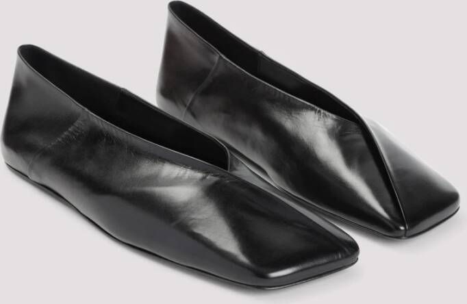 Jil Sander Zwarte Ballerina Schoenen Black Dames