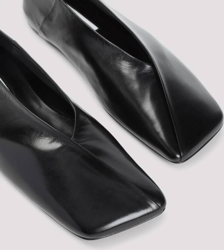 Jil Sander Zwarte Ballerina Schoenen Black Dames