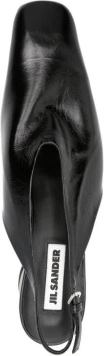 Jil Sander Zwarte hoge slingback sandaal Black Dames