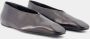 Jil Sander Zwarte Leren Ballerinas Slip-On Ronde Neus Black Dames - Thumbnail 2