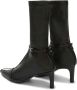 Jil Sander Zwarte Leren Enkellaarsjes Stiletto Hak Black Dames - Thumbnail 5