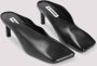 Jil Sander Zwarte Leren Pantoffels Chic Stijl Black Dames - Thumbnail 9