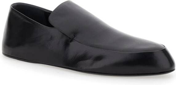 Jil Sander Zwarte Platte Schoenen Black Dames