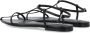 Jil Sander Zwarte platte kooi sandalen Black Dames - Thumbnail 4