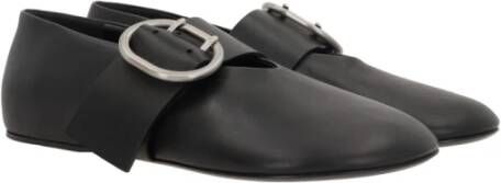 Jil Sander Zwarte platte schoenen Elegant stijl Black Dames