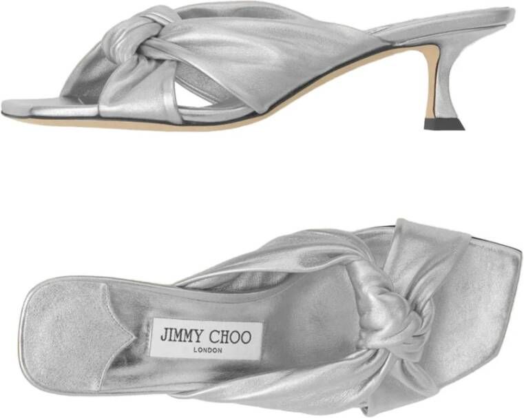 Jimmy Choo Avenue Mules 50mm Gray Dames