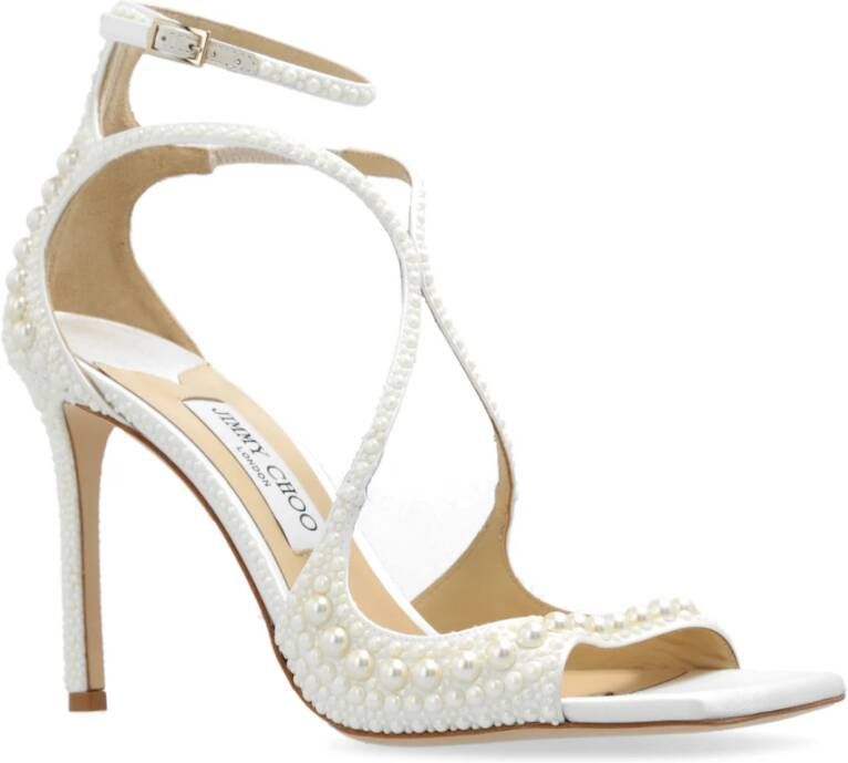 Jimmy Choo Azia hoge hakken sandalen White Dames