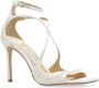 Jimmy Choo Parelversierde Satijnen Sandalen White Dames - Thumbnail 4