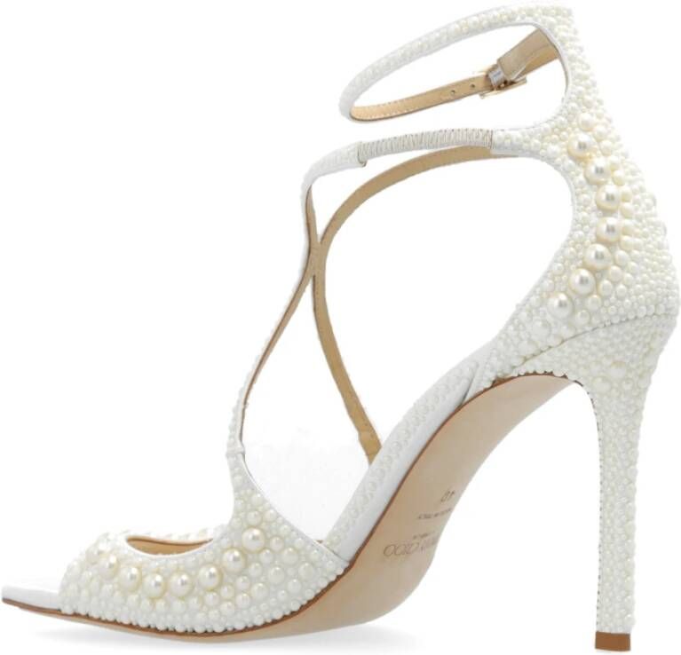 Jimmy Choo Azia hoge hakken sandalen White Dames