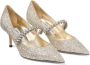 Jimmy Choo Beige Glitter Stiletto Hak Sandalen Beige Dames - Thumbnail 4