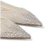 Jimmy Choo Beige Kristal Mesh Puntige Neus Schoenen White Dames - Thumbnail 4