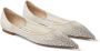 Jimmy Choo Beige Kristal Mesh Puntige Neus Schoenen White Dames - Thumbnail 5