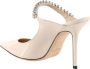 Jimmy Choo Beige Patent Leren Muiltjes met Strass Band Beige Dames - Thumbnail 3