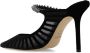 Jimmy Choo Zwarte Velvet Heeled Mules met Kristalband Black Dames - Thumbnail 5