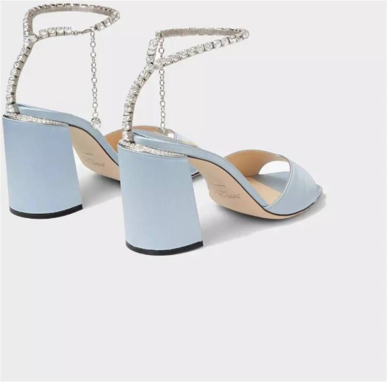 Jimmy Choo Blauwe sandalen met hoge hak en enkelband Blue Dames