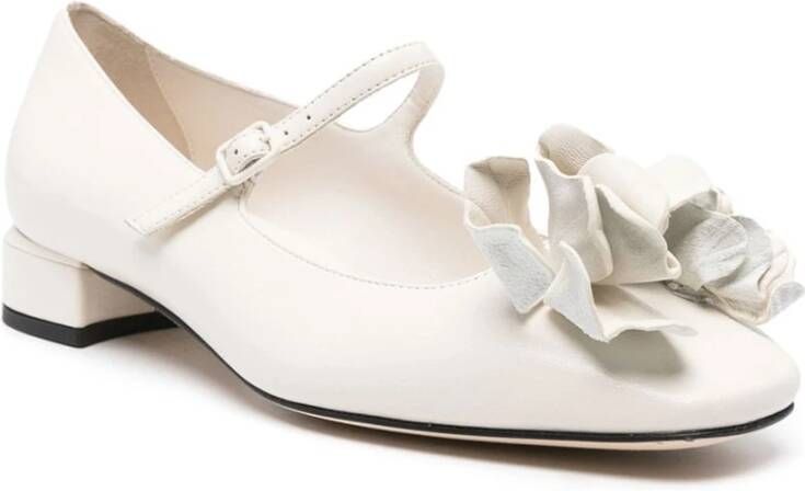 Jimmy Choo Bloemen Ballet Flats in Roze White Dames