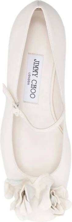 Jimmy Choo Bloemen Ballet Flats in Roze White Dames