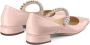 Jimmy Choo Blush Pink Kristalversierde Leren Schoenen Pink Dames - Thumbnail 3