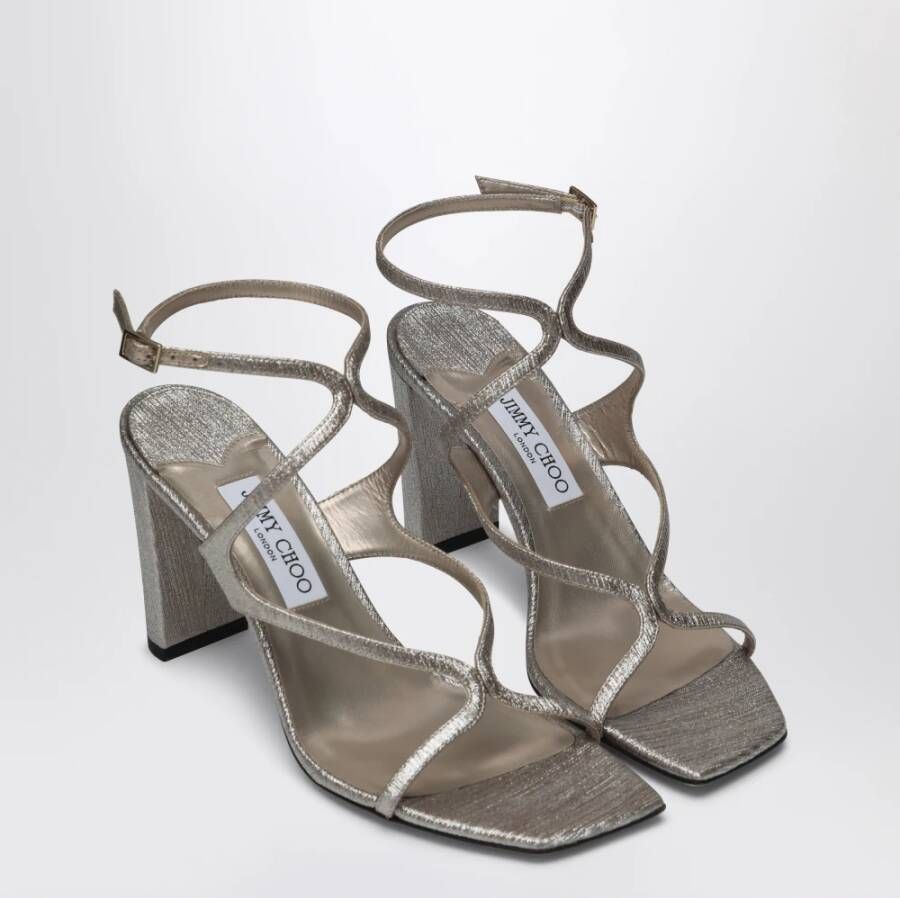 Jimmy Choo Bruidshoge hak sandaal Gray Dames