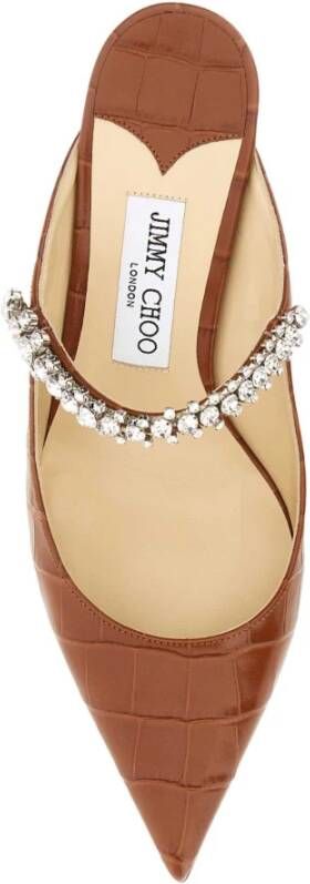 Jimmy Choo Bruin leren Bing 65 muiltjes hakhoogte: 6 5 cm Bruin Dames